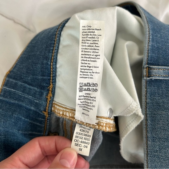 NWT Spanx Seamed Front Wide Leg Jean in Vintage Indigo 1X - Picture 16 of 16